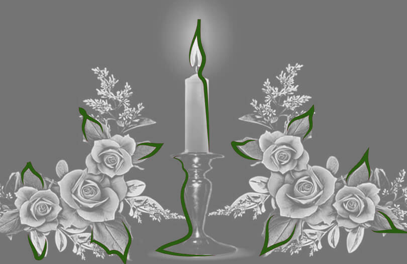 Изображение свечи на памятниках