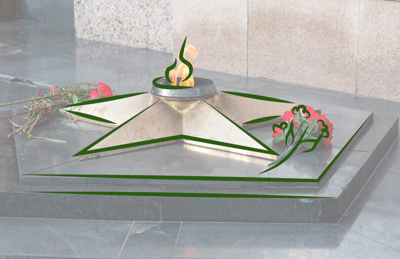 Цветы на могилу военного