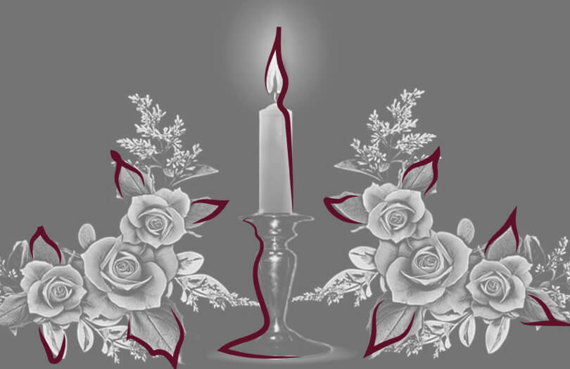 Изображение свечи на памятниках