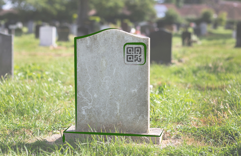 QR-код на кладбище