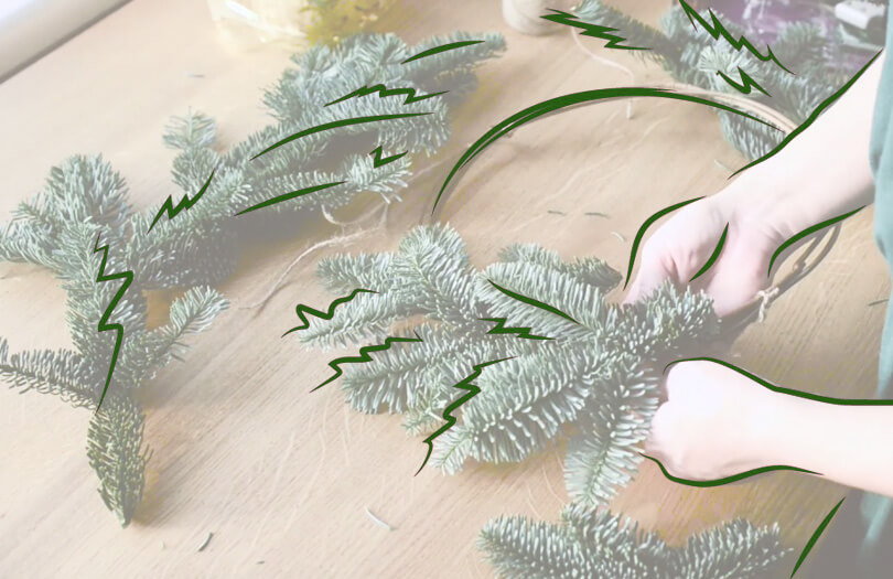 Как сделать траурный венок 