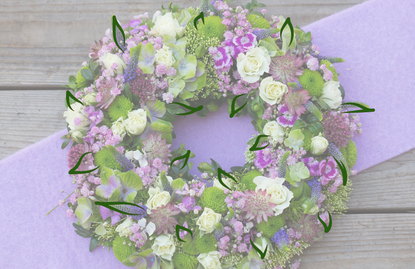 Ритуальные венки из искусственных цветов своими руками