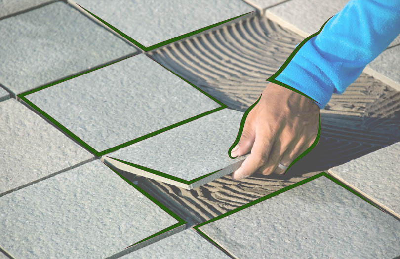 Оформление участка на кладбище плиткой