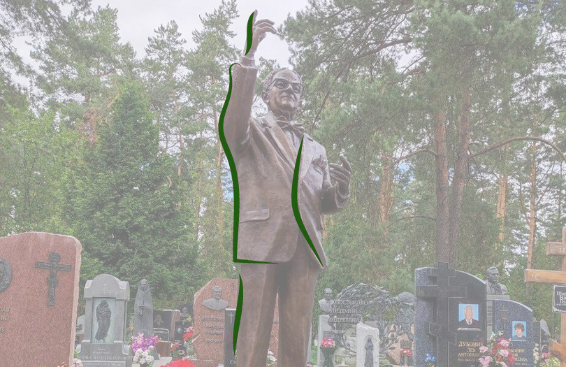 Памятник М. Я. Финбергу, народному артисту Беларуси установлен и открыт на Восточном кладбище