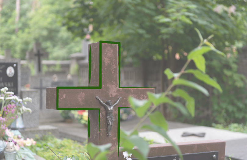 Реставрация надгробия - надпись и портрет