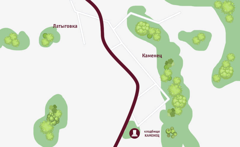 Кладбище деревни Каменец в Минской области