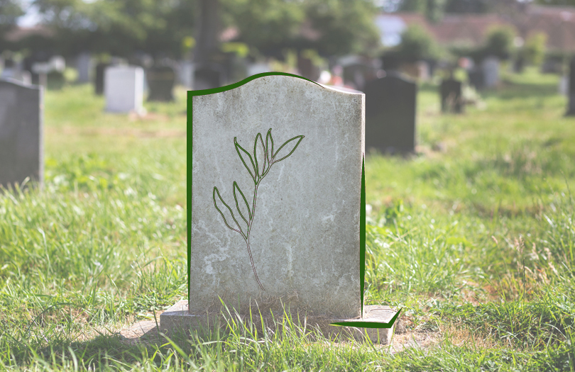 Памятники с декором из листьев и цветов 