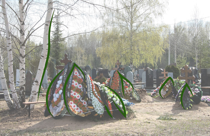 Как укладывать венки на похоронах