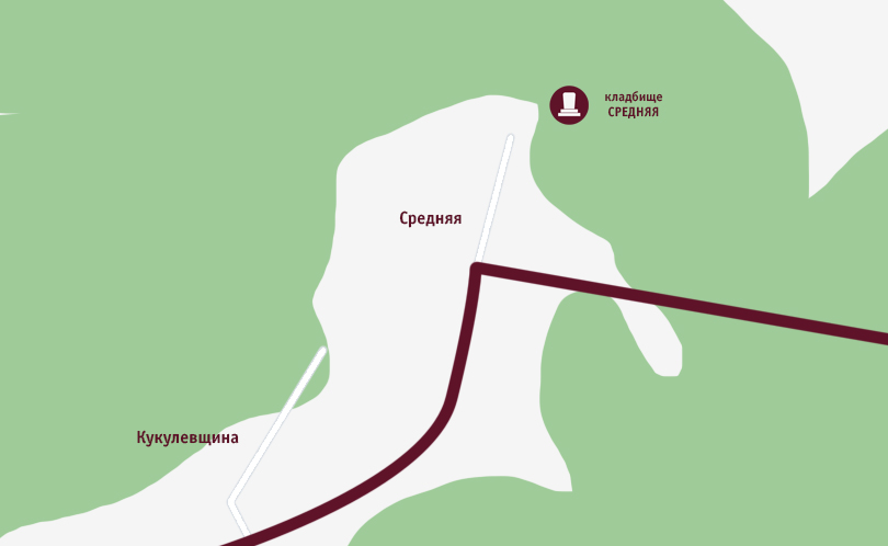 Кладбище деревни Средняя в Минской области