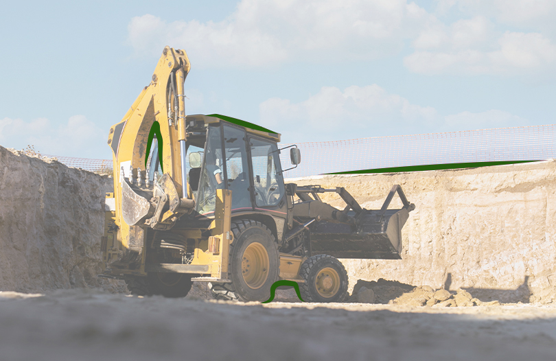 Работы на территории кладбища с применением спецтехники