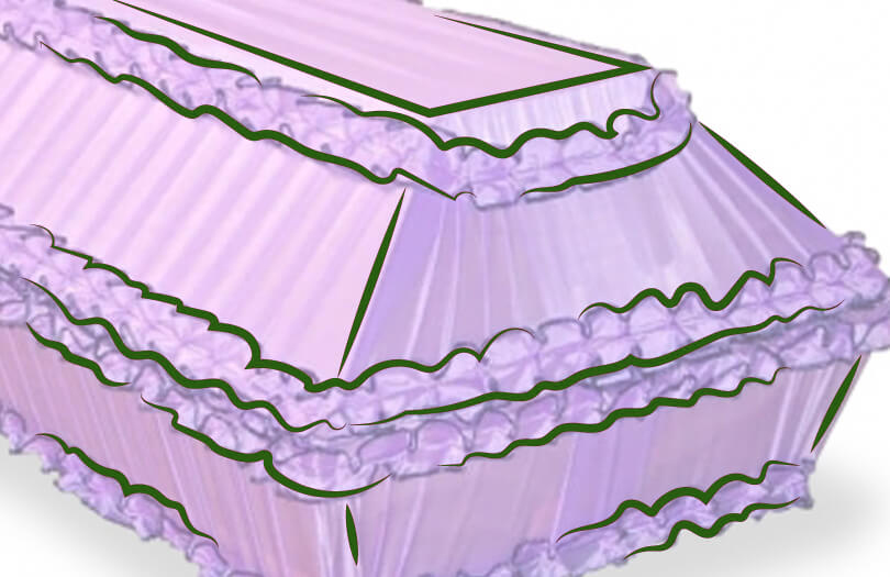 Гробы, обитые тканью