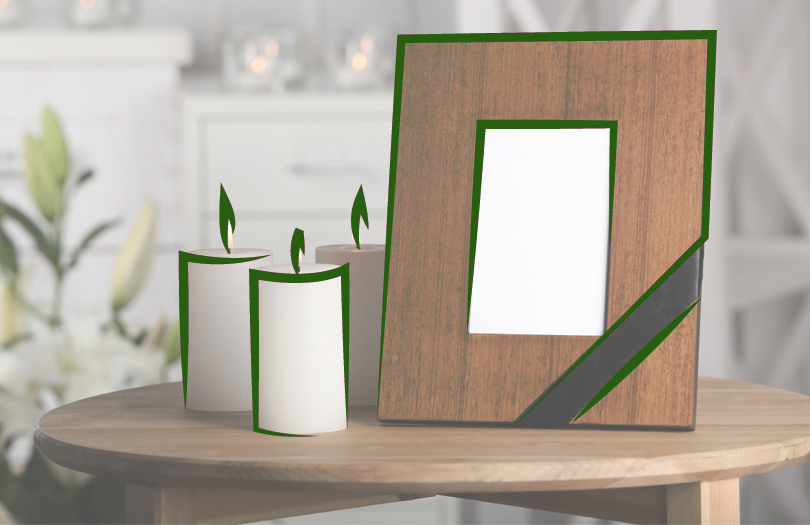 С какой стороны следует располагать траурную ленту на фотографии