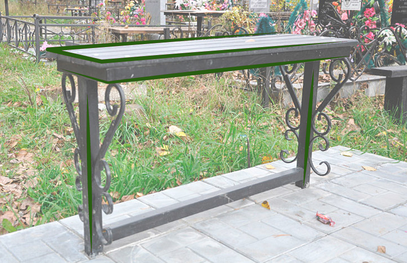 Кованые столы и лавки для кладбища