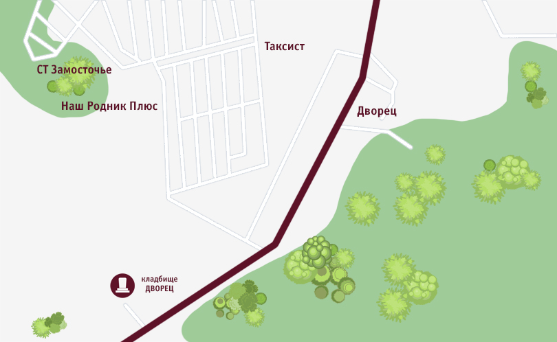 Кладбище деревни Дворец в Минской области