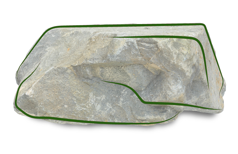 Глыба, скала, валун, как памятник на могилу